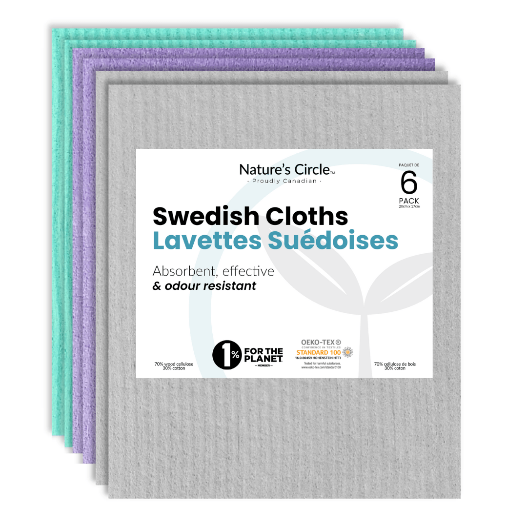 Swedish Dishcloths (Grey Purple Mint | 6-Pack) - Nature's Circle