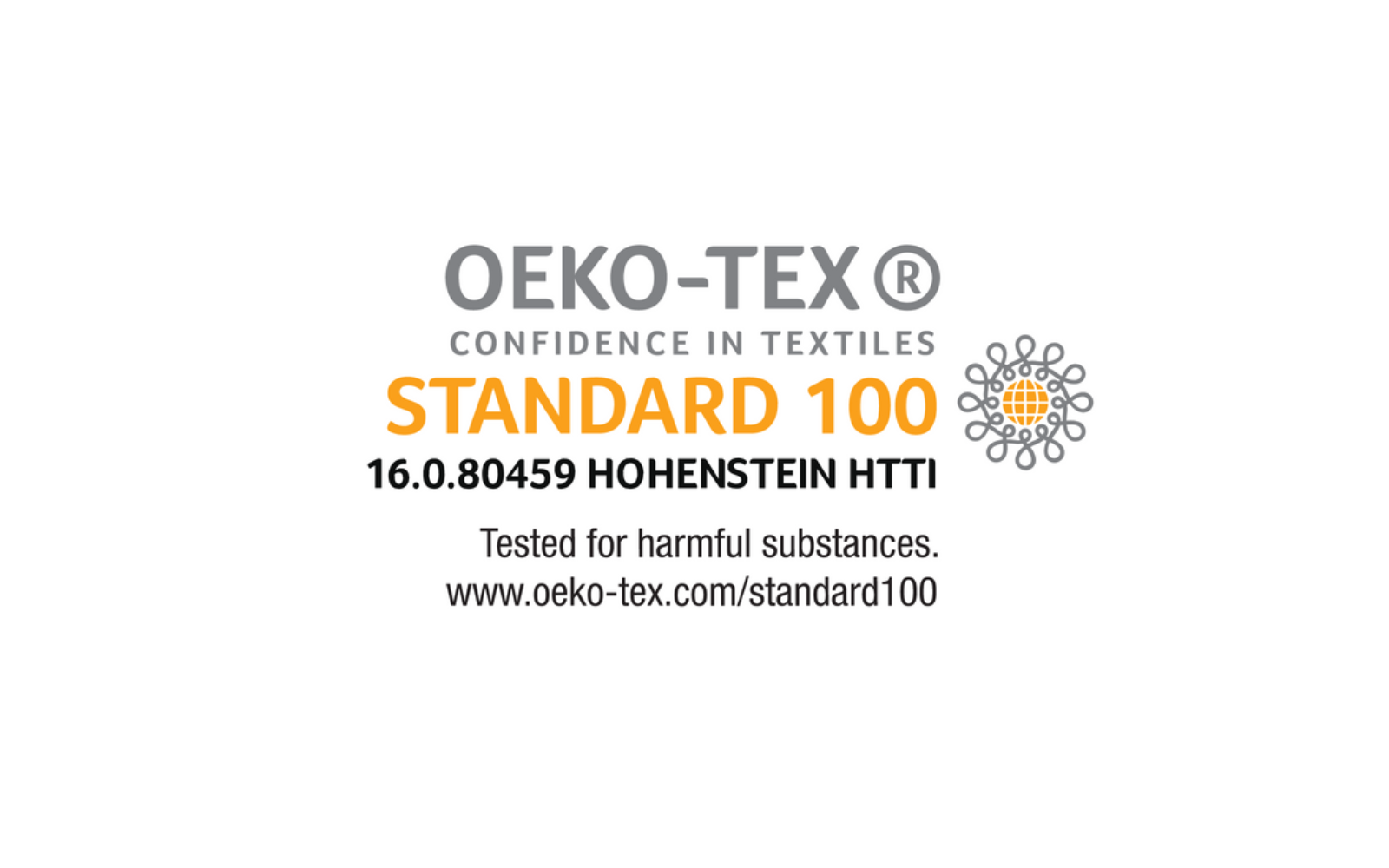 OEKO-TEX Certification - tested for harmful substances