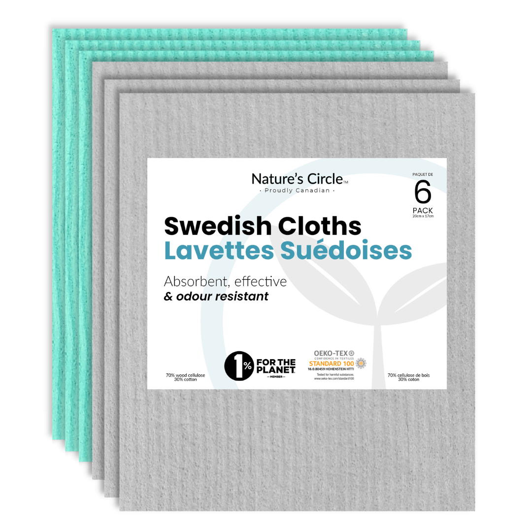 Swedish cloths from Nature's Circle - 6 pack in grey and mint