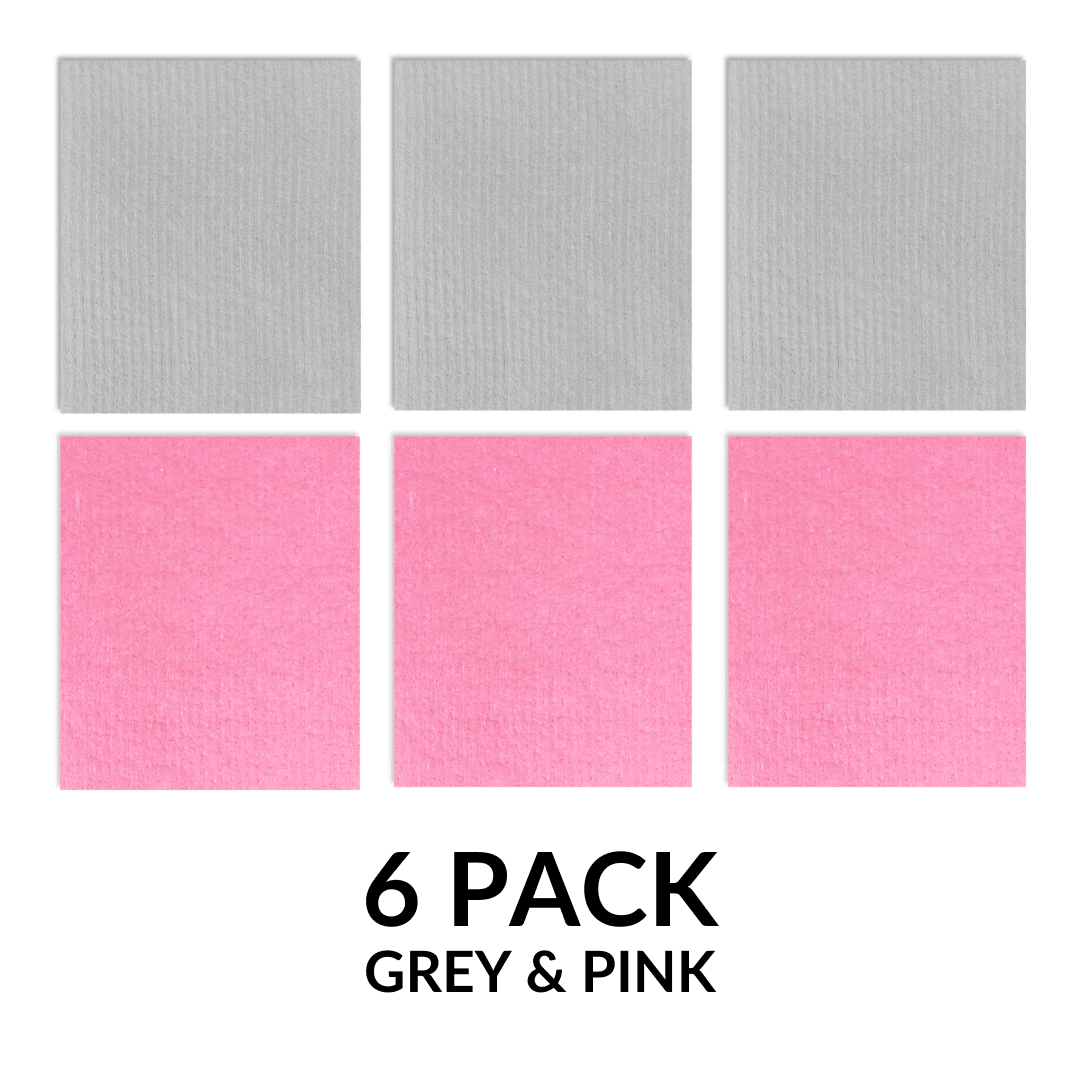 Swedish Dishcloths (Grey, Pink & Mint